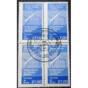 Quadra de selos postais do Brasil de 1961 Afonso Arinos M1D
