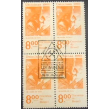 Quadra de selos postais do Brasil de 1962 Usiminas MCC anunciada