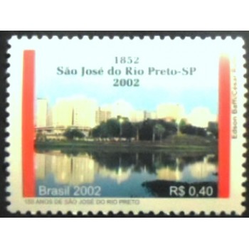 Imagem do selo postal do Brasil de 2002 São José Rio Preto M anunciado