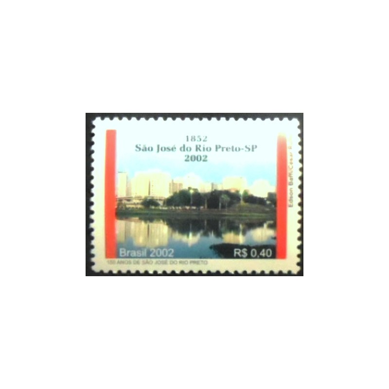 Imagem do selo postal do Brasil de 2002 São José Rio Preto M anunciado
