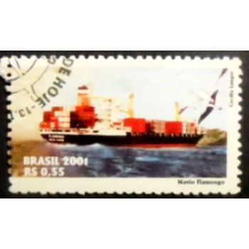 Selo postal do Brasil de 2001 Navio Flamengo MCC anunciado