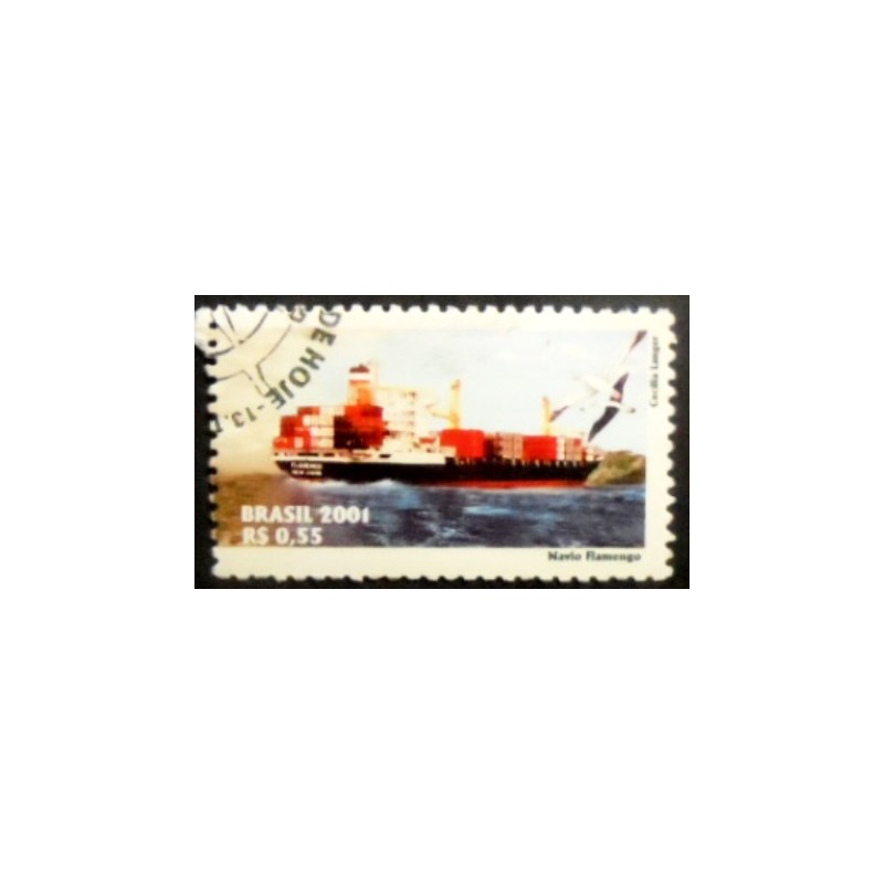 Selo postal do Brasil de 2001 Navio Flamengo MCC anunciado