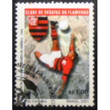 Selo postal do Brasil de 2001 C. R. Flamengo MCC anunciado