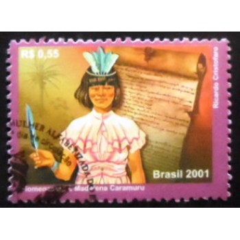 Selo postal do Brasil de 2001 Madalena Caramuru MCC anunciado