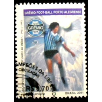 Selo postal do Brasil de 2001 Grêmio Football Porto Alegrense MCC anunciado