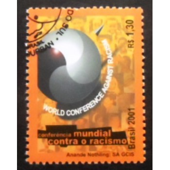 Selo postal do Brasil de 2001 Racismo MCC anunciado