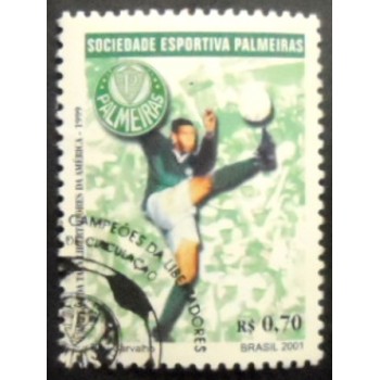 Selo postal do Brasil de 2001 S.E. Palmeiras MCC anunciado