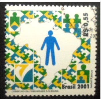Selo postal do Brasil de 2001 Homem - Brasil MCC anunciado