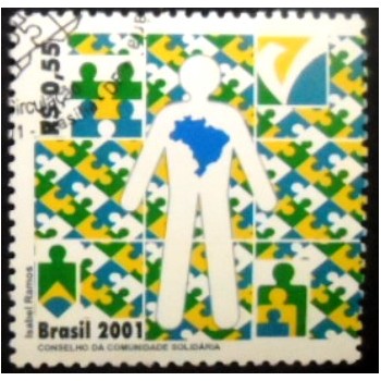 Selo postal do Brasil de 2001 Brasil - Homem MCC anunciado