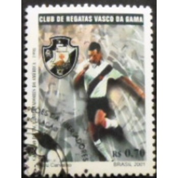 Selo postal do Brasil de 2001 C.R. Vasco da Gama MCC anunciado
