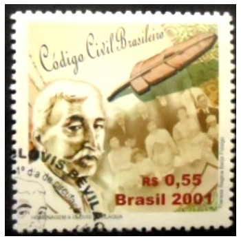 Selo postal do Brasil de 2001 Clóvis Beviláqua MCC anunciado