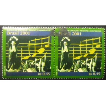 Par de selos postais do Brasil de 2001 Eleazar de Carvalho MCC