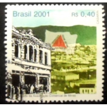 Selo postal do Brasil de 2001 Associação Comercial Minas Gerais MCC