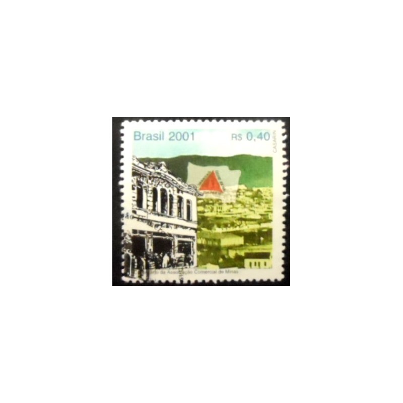 Selo postal do Brasil de 2001 Associação Comercial Minas Gerais MCC