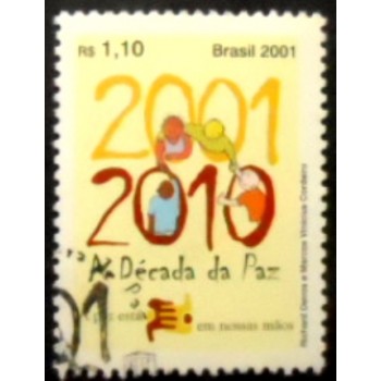 Selo postal do Brasil de 2001 Década da Paz MCC