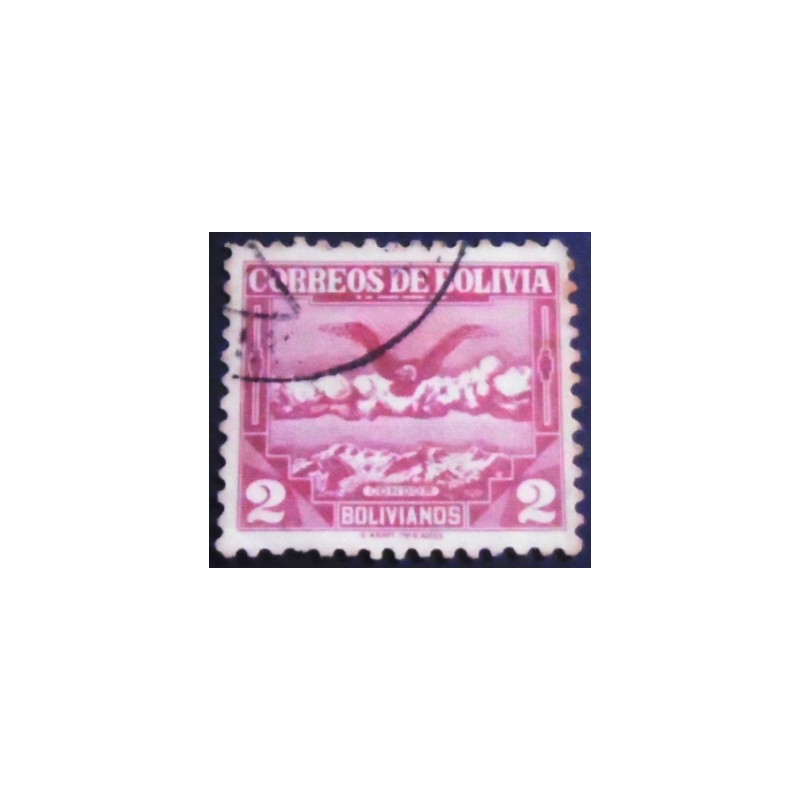 Selo postal da Bolívia de 1939 Andean Condor