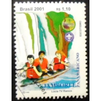 Imagem do selo postal do Brasil de 2001 Canoa MCC