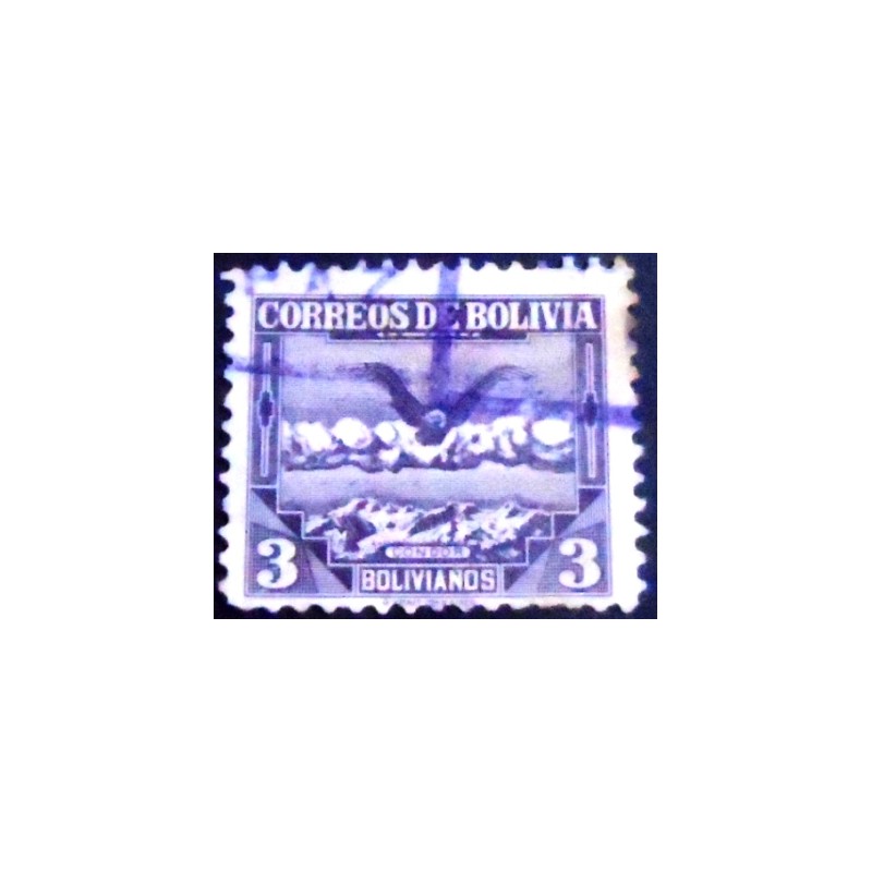Selo postal da Bolívia de 1939 Andean Condor 3