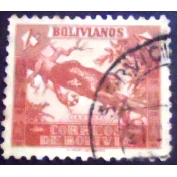 Selo postal da Bolívia de 1939 Jaguar 4