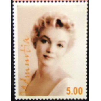 Imagem do selo postal ilegal de Udmurtia de 2004 Marylin Monroe 3