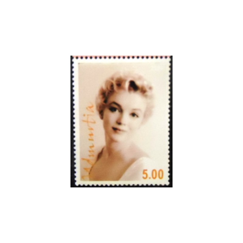 Imagem do selo postal ilegal de Udmurtia de 2004 Marylin Monroe 3