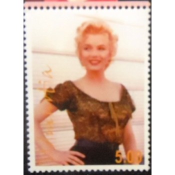 Imagem do selo postal ilegal de Udmurtia de 2004 Marylin Monroe 2
