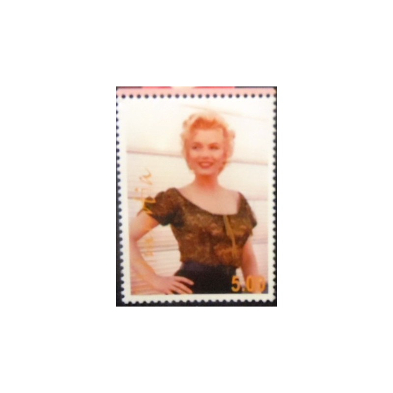 Imagem do selo postal ilegal de Udmurtia de 2004 Marylin Monroe 2