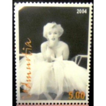 Imagem do selo postal ilegal de Udmurtia de 2004 Marylin Monroe 10