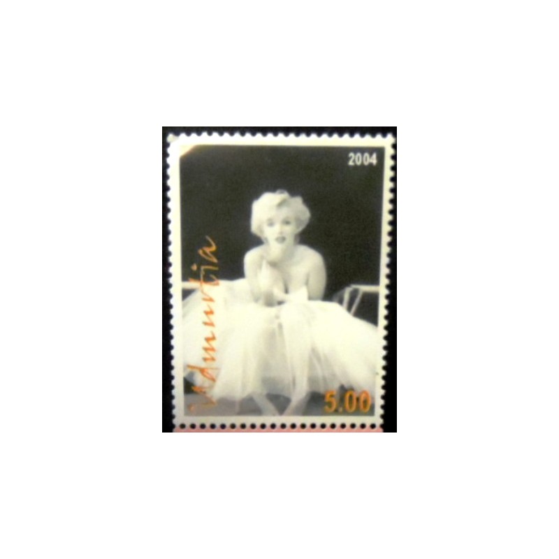 Imagem do selo postal ilegal de Udmurtia de 2004 Marylin Monroe 10