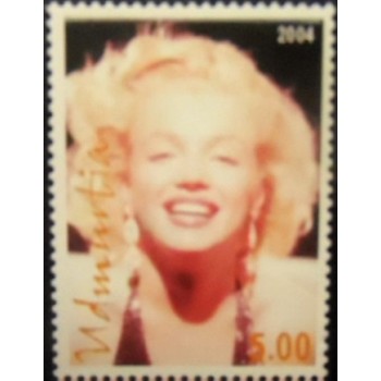 Imagem do selo postal ilegal de Udmurtia de 2004 Marylin Monroe 11