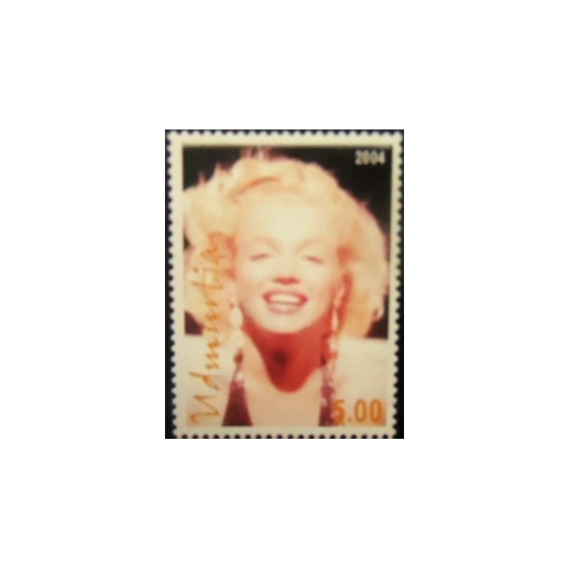 Imagem do selo postal ilegal de Udmurtia de 2004 Marylin Monroe 11