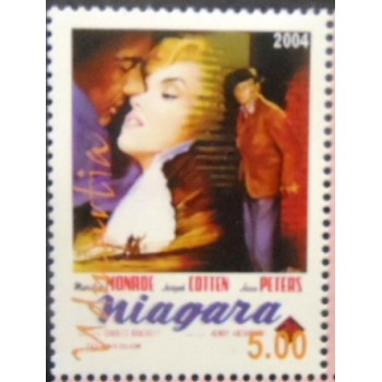 Imagem do selo postal ilegal de Udmurtia de 2004 Marylin Monroe 12