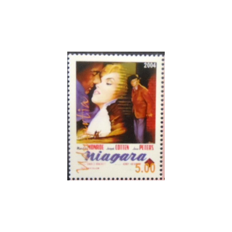 Imagem do selo postal ilegal de Udmurtia de 2004 Marylin Monroe 12