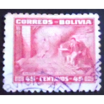 Selo postal da Bolívia de 1941 Pedro Domingo Murillo´s Dream