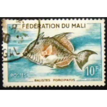 Imagem do selo postal do do Mali de 1960 Grey Triggerfish U