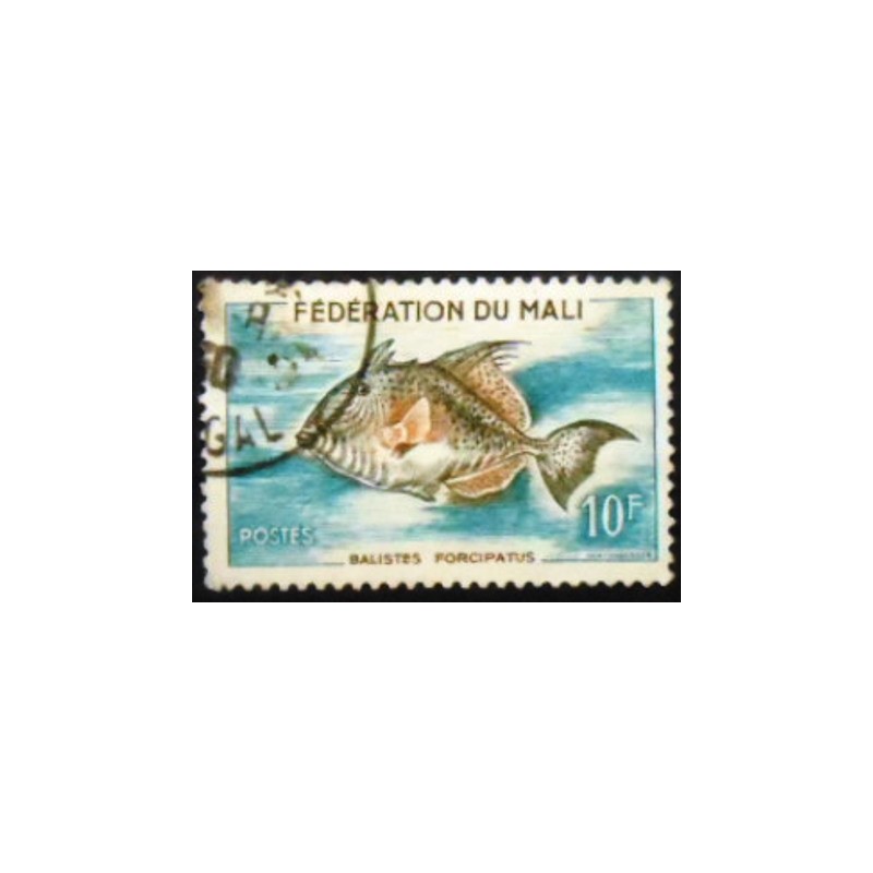 Imagem do selo postal do do Mali de 1960 Grey Triggerfish U
