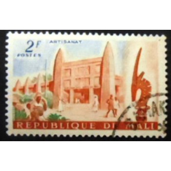 Imagem do selo postal do do Mali de 1961 Palace of Art MCC