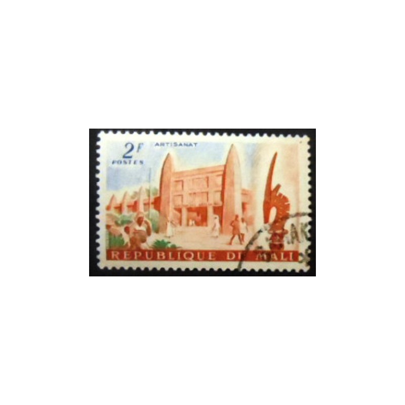 Imagem do selo postal do do Mali de 1961 Palace of Art MCC