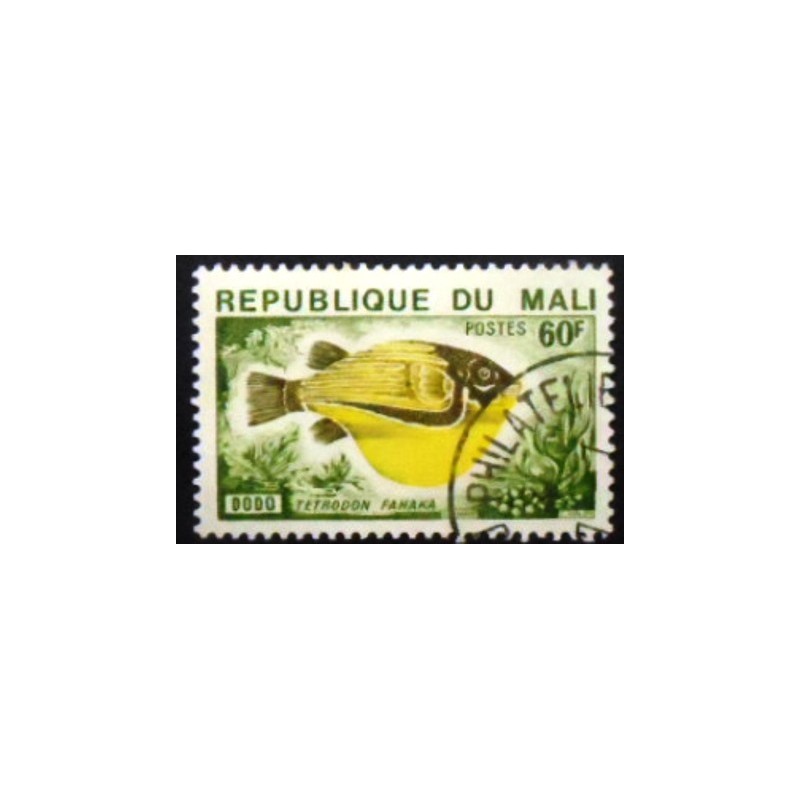 Imagem do selo postal do Mali de 1975 Fahaka Puffer MCC