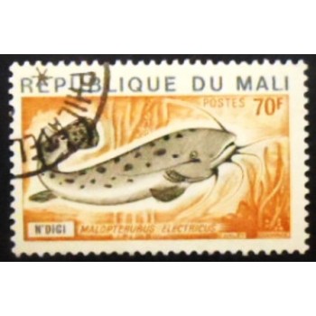 Imagem do selo postal do Mali de 1975 Electric Catfish MCC