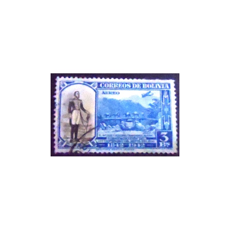 Selo postal da Bolívia de 1943 Beni Department, Cent. 3