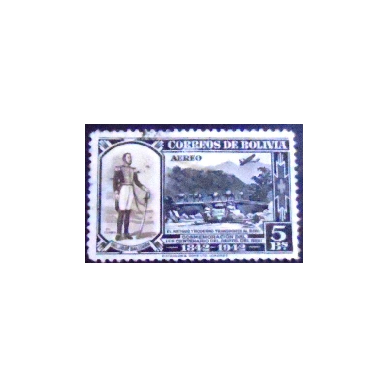 Selo postal da Bolívia de 1943 Beni Department, Cent. 5