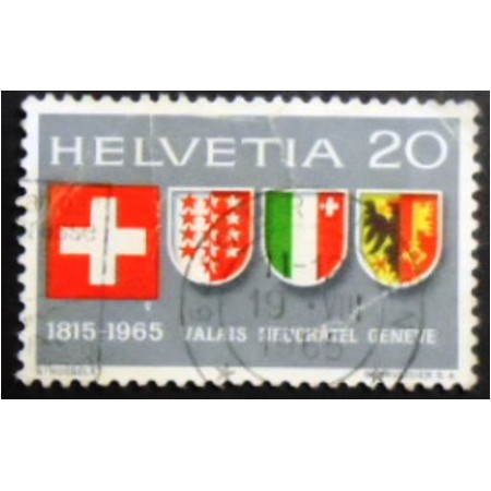 1965 - Swiss coat of arms and of Valais