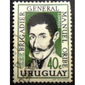 Imagem similar à do selo postal do Uruguai de 1961 104th Death anniv.of Manuel Oribe 40