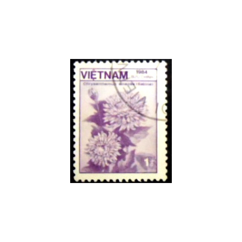 Imagem similar à do selo postal do Vietnam de 1984 Chrysanthemum sinense U