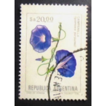 Imagem do selo postal da Argentina de 1984 - Campanilla U
