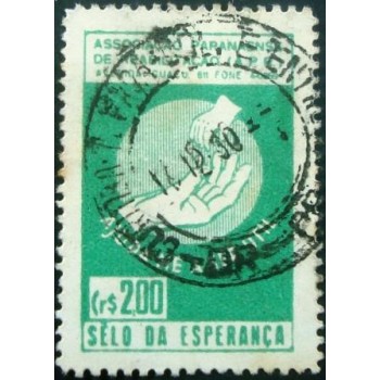 Imagem do selo cinderela do Brasil de 1930 Esperança anunciado