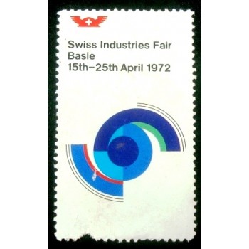 Imagem do selo Cinderela do Brasil de 1972 Swiss Fair anunciado
