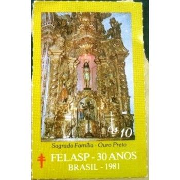 Imagem do selo Cinderela do Brasil de 1981Sagrada Família anunciado