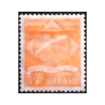 Imagem do selo postal do Brasil de 1927 Sindicato Condor K2 M anunciado JP